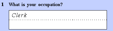 What is your occupation? Response: 'Clerk'
