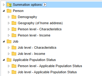 The image shows the data item structure in TableBuilder
