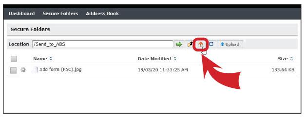 Screen shot of selecting home on a submission receipt.
