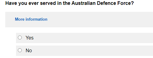 Example of a survey question