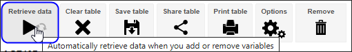 retrieve data button