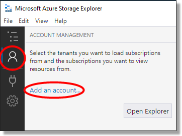 add an account button