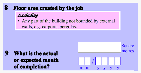 An example of a survey form that has not followed the Gestalt law of proximity. 