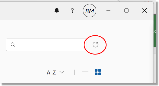 Refresh available resources
