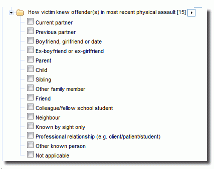 Multiple-response data item