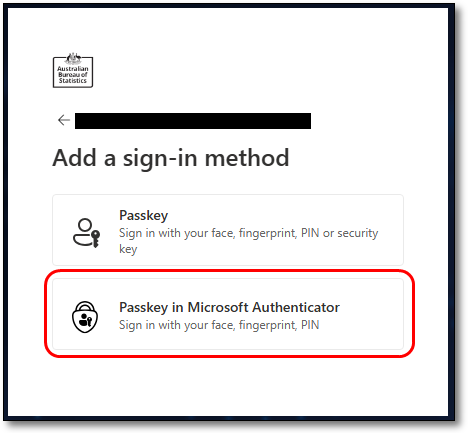 Passkey in Microsoft Authenticator