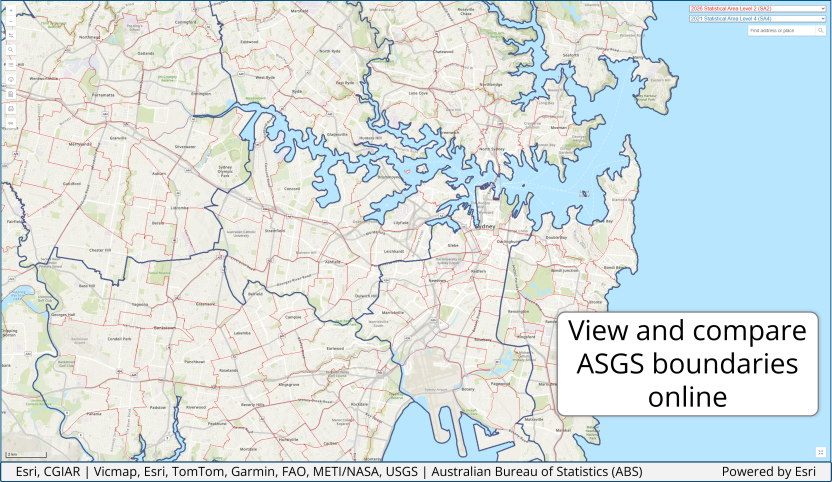 Image showing the main interface of ABS Maps.