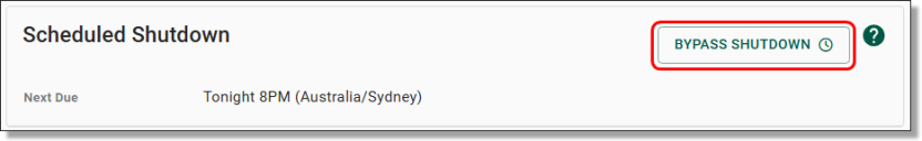 Bypass shutdown