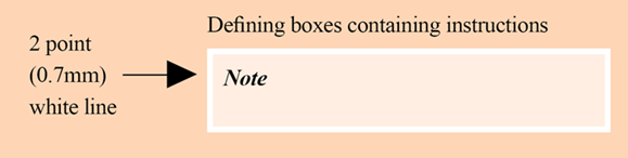 Instruction box on a coloured form