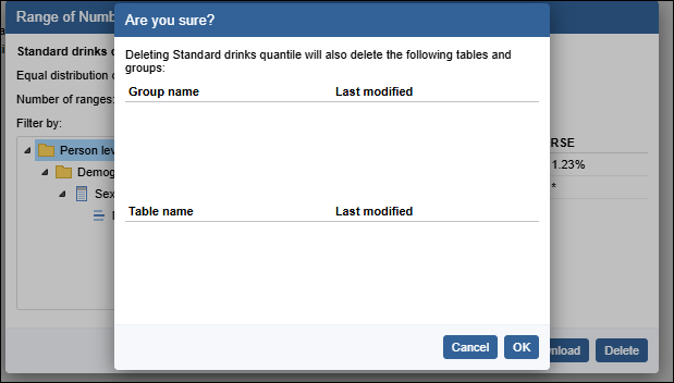 Deleting a quantile