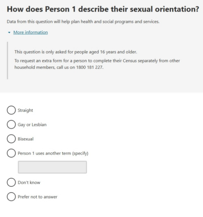 2026 Census - How does the person describe their sexual orientation? (online form)