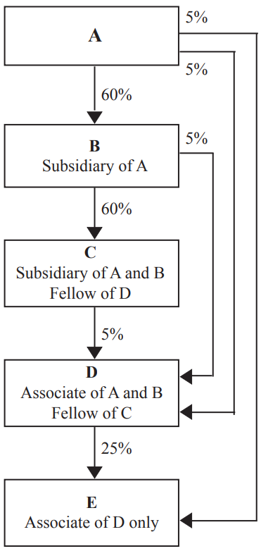 Diagram X2 - Direct investment relationships with a combination of investors