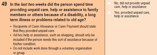 Image of question 49 from the 2011 Census