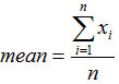 Image: Sample Mean Formuale