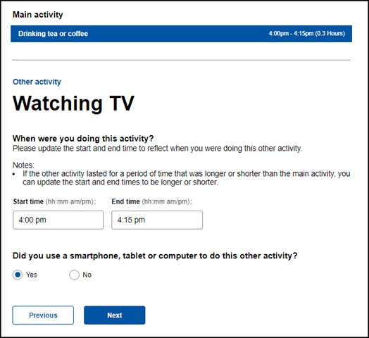 Image: Other activity page