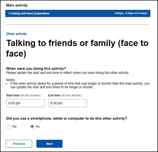 Image: How to record more than one other activity