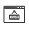 Icon of open sign