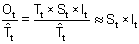 Equation - the initial trend estimate is removed from the original series to produce first seasonal and irregular estimates