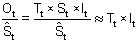 Equation - the seasonal estimate is removed from the original data to produce estimate of seasonally adjusted series