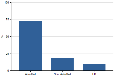 Figure 1: Hospital spending by care type