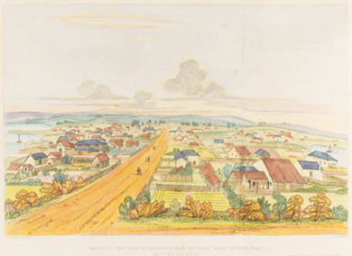 Sketch of Fremantle in 1839