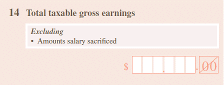 Total taxable gross earnings. Excluding: Amounts salary sacrificed. 